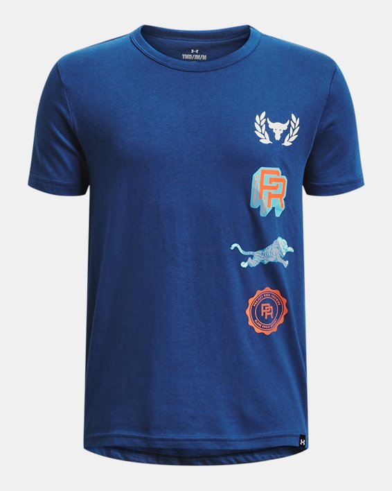 Boys' Project Rock Show Your Training Ground Short Sleeve in Blue image number 0
